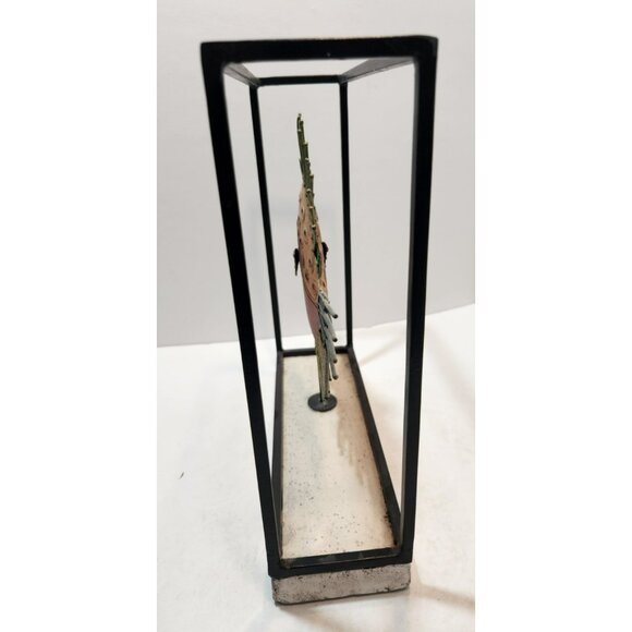 Art Studio Metal Bight Multicolor Tropical Oceanic John Fish In Display Stand - Picture 3 of 9